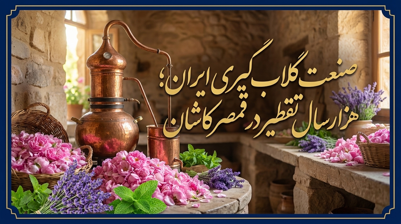 صنعت گلاب گیری ایران؛ هزار سال تقطیر در قمصر کاشان