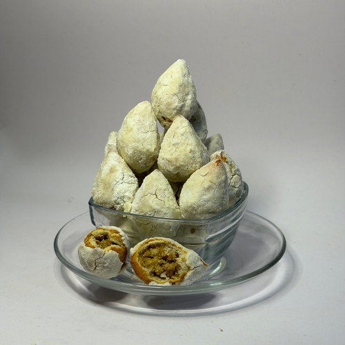 خرید قطاب گردویی اصل یزدی دستپز | پرمغز، روکش پودر قند + قیمت و نقد